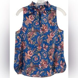 J. CREW Floral Liberty Sleeveless Paisley Floral Cotton Top | Size 6